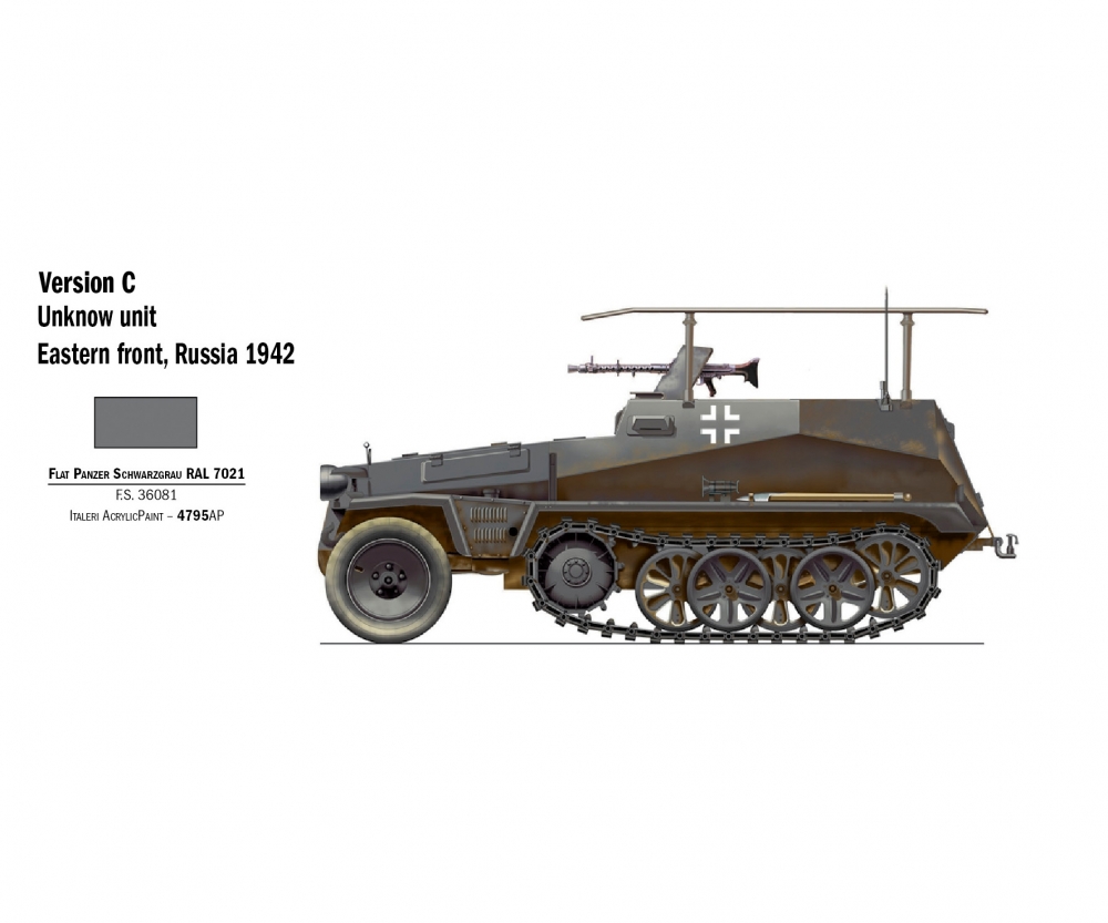 Italeri 1:72 Sd. Kfz 250/3 Plastik Modellbau