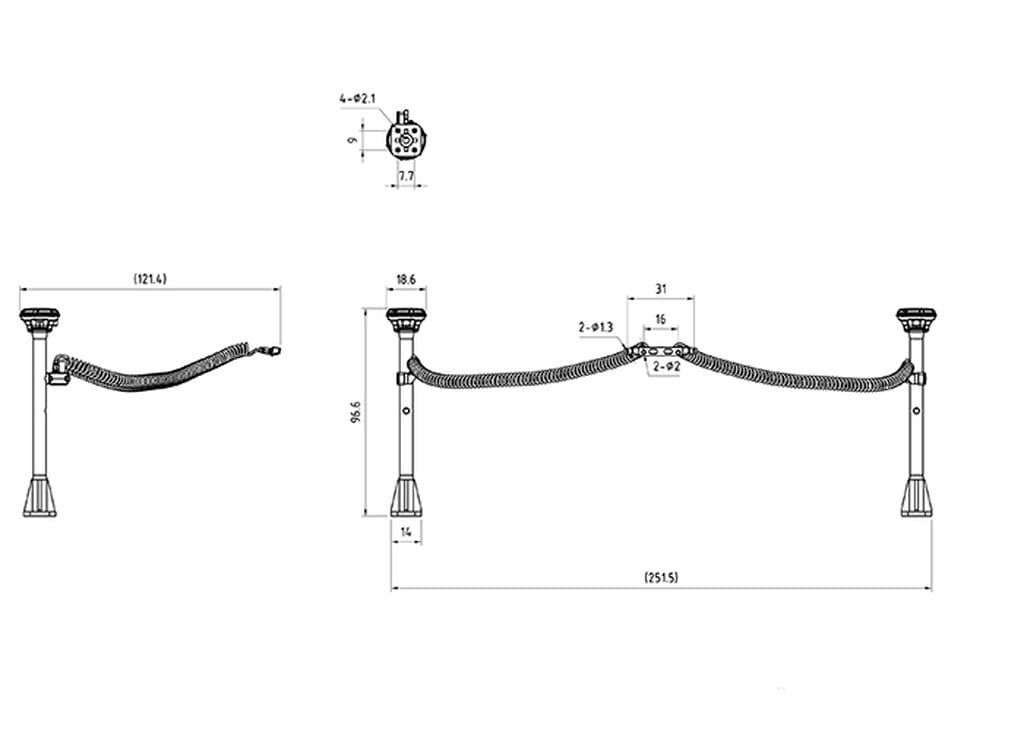 Lesu GPS-Antennen-Set mit Positionsleuchte - RC-Zubehoer