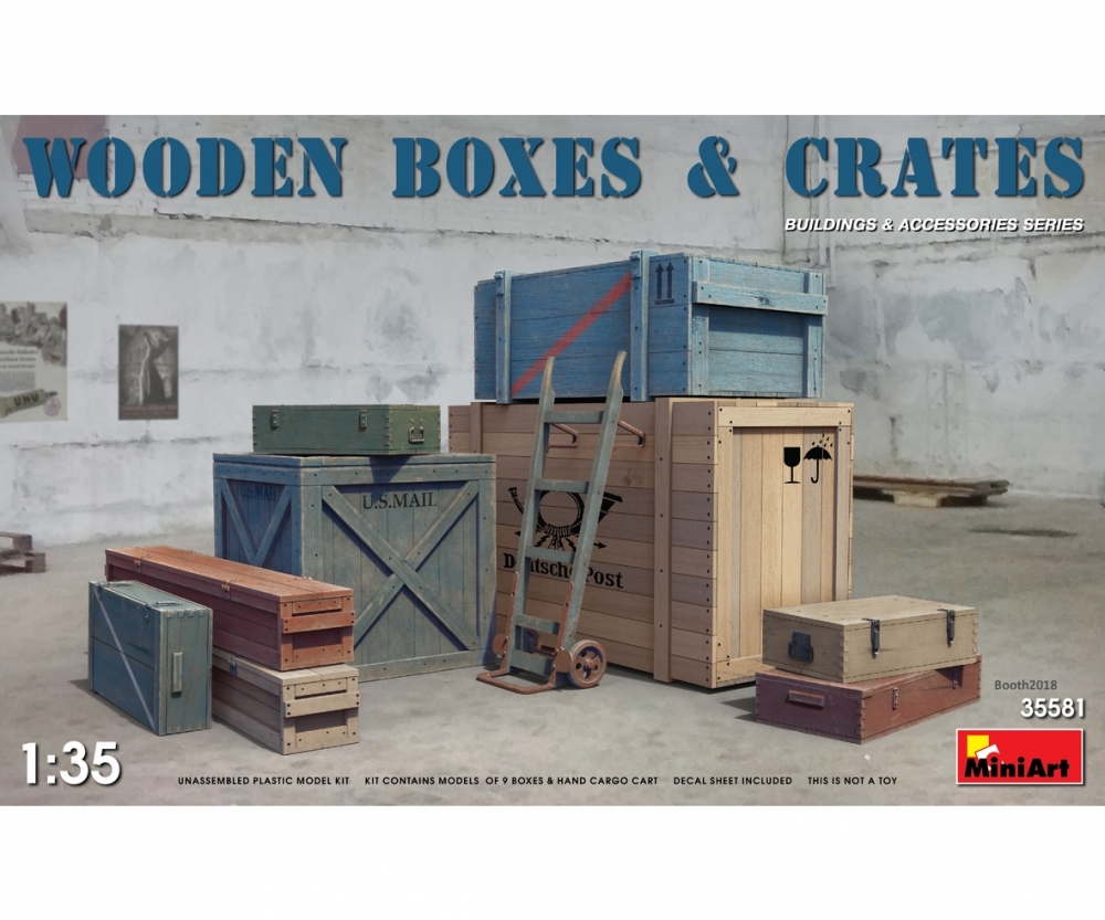MiniArt 1:35 Holzboxen und Kisten Plastik Modellbau