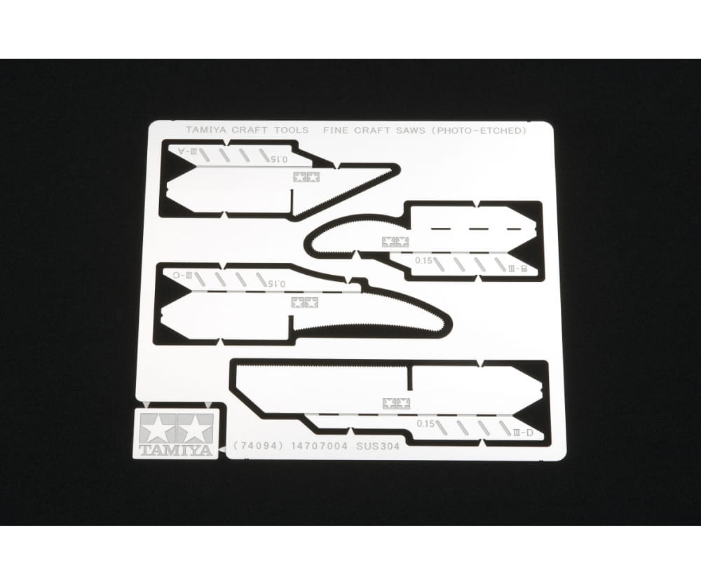 Tamiya Fotoaetz-Saegeblatt 0_1mm _5 Stueck_ fuer praezise Modellbearbeitung
