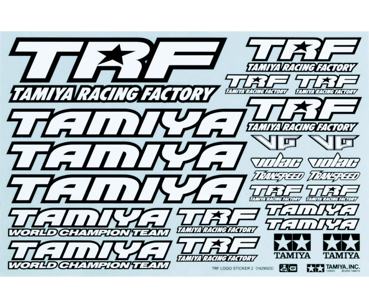 Tamiya 1_10 Sticker-Set TRF schwarz_weiss - RC-Zubehoer