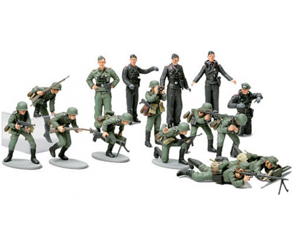 Tamiya WWII Figuren Set Deutsche Infanterie _15_ 1_48 Plastik Modellbau Militaer Bausatz - RC-Zubehoer