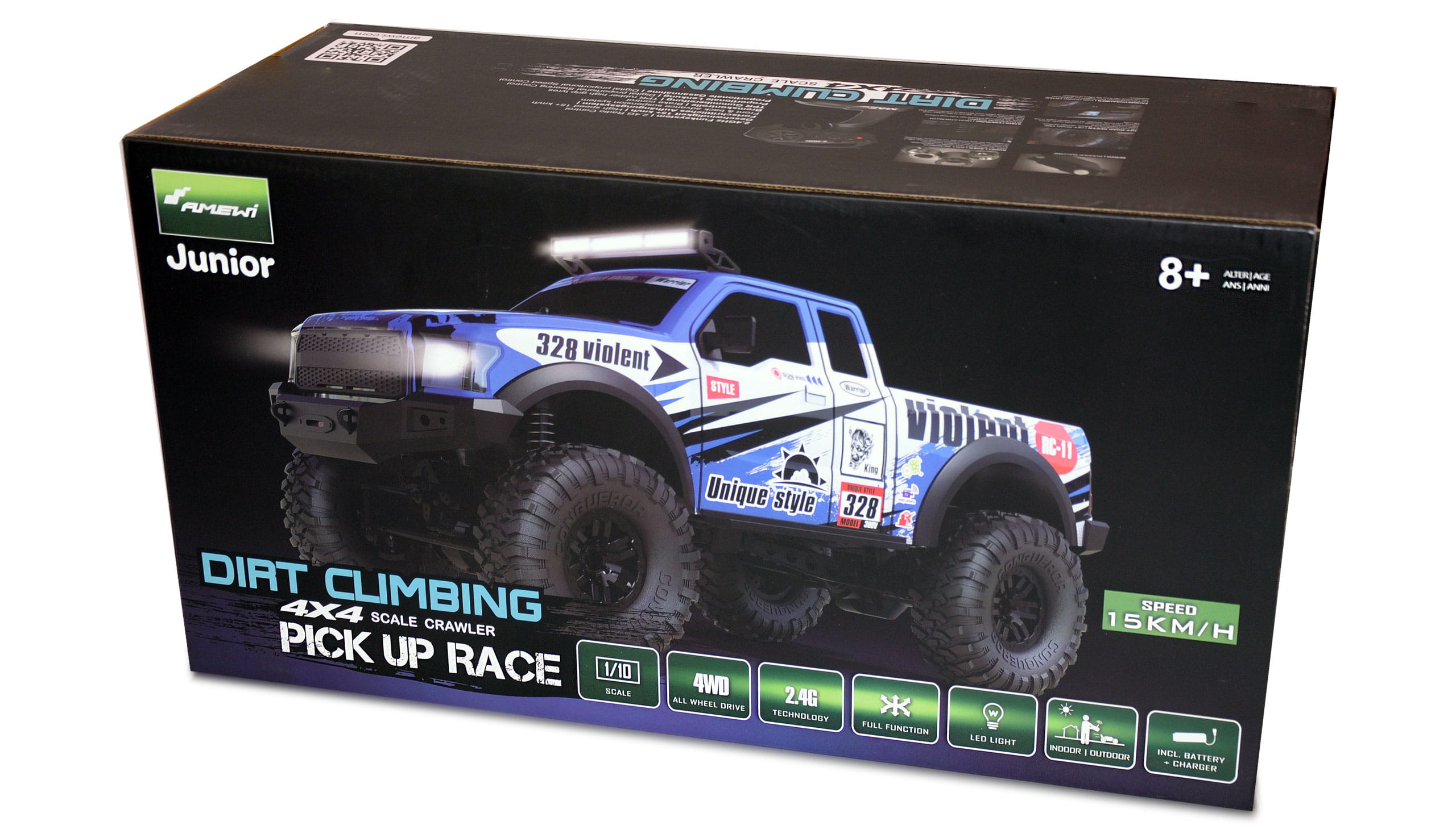 Amewi RC Race Crawler Dirt Climbing PickUp 4WD 1:10 RTR blau