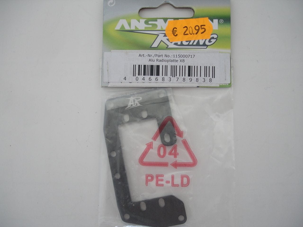 Ansmann Racing  Alu Radioplatte X8 - RC-Zubehoer