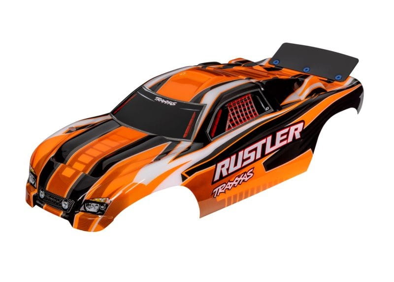 Traxxas Karosserie Rustler _passt auch Rustler VXL_ orange_ kpl. lackiert - RC-Zubehoer