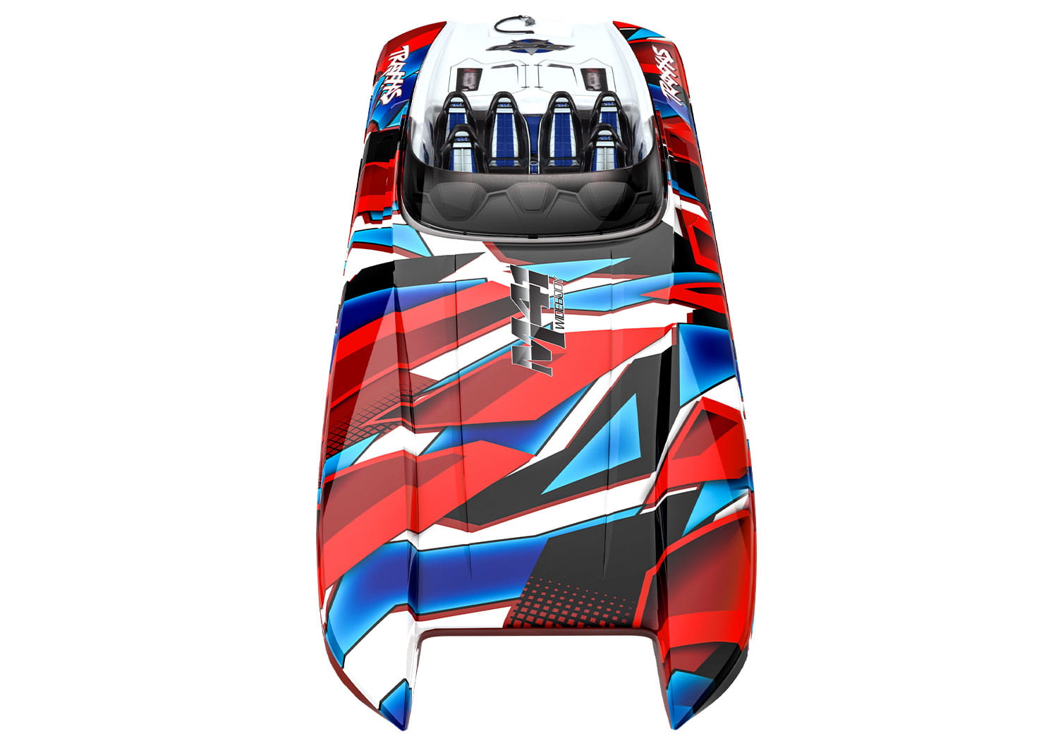Traxxas DCB M41 40_ RC Boot Brushless Catamaran Rot Blau