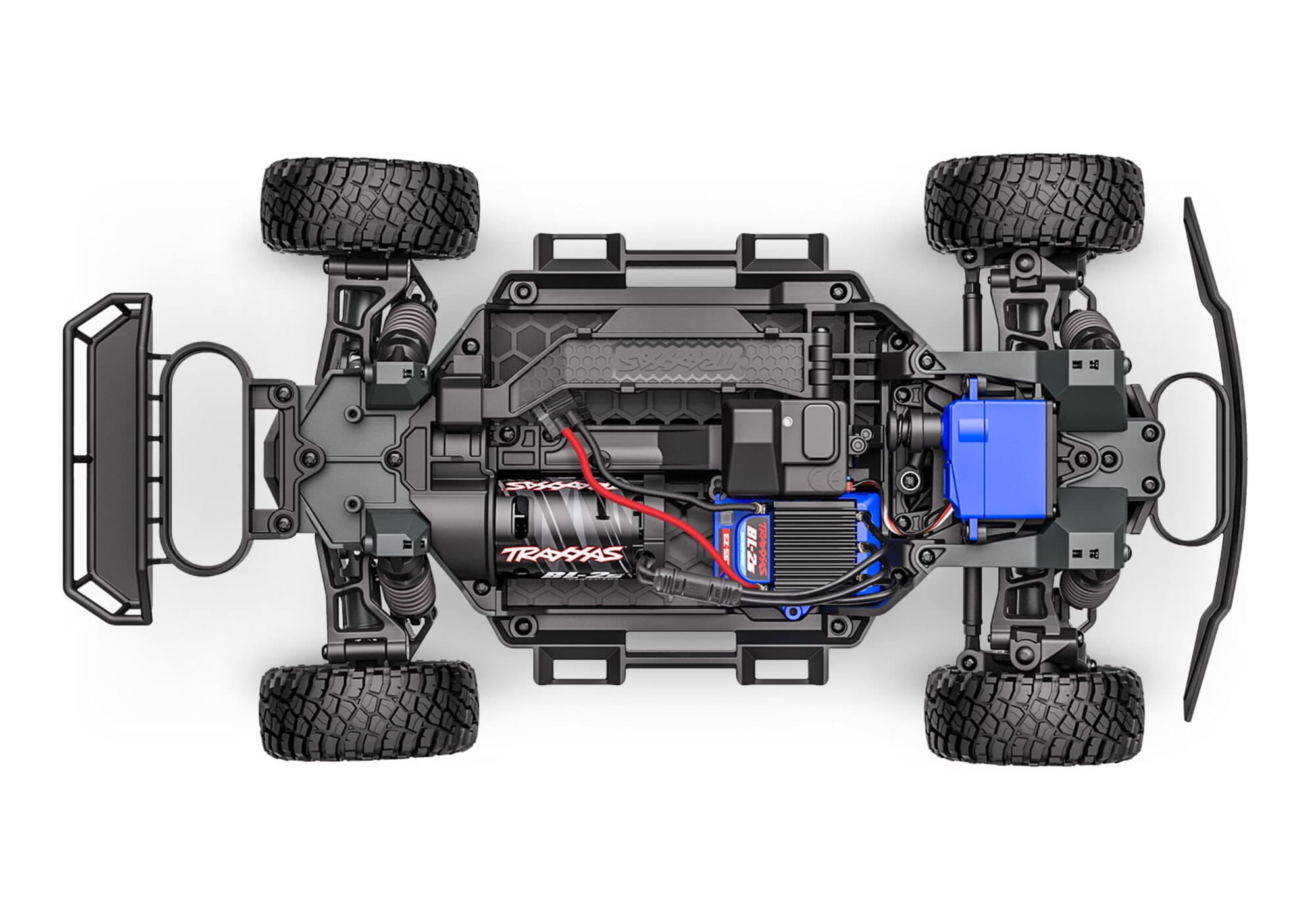 Traxxas Mini-Slash BL-2S 4x4 Gruen Short Course RC Truck mit Akku und Ladegeraet
