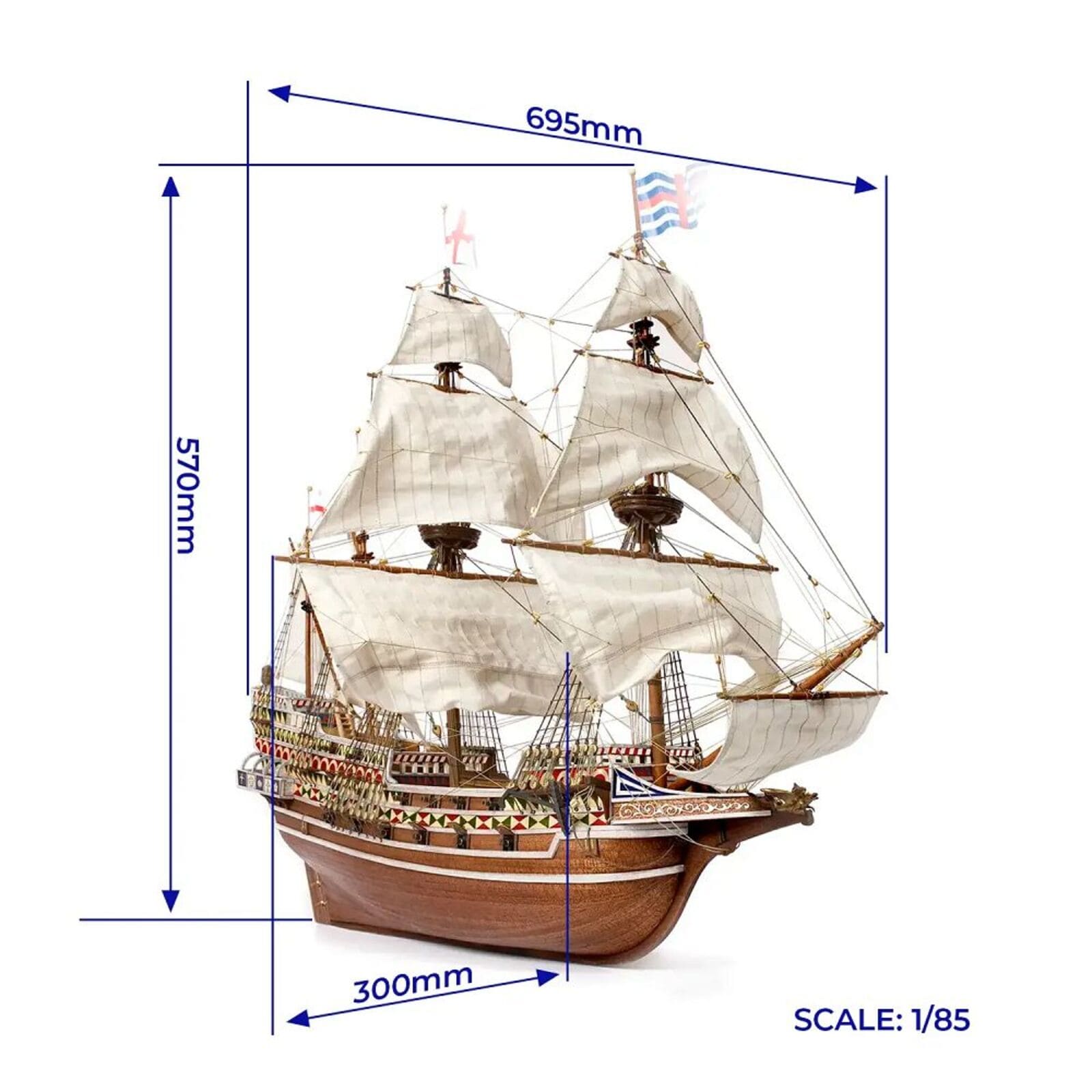 HMS Revenge Standmodellbausatz 1_85 - Modellzubehoer