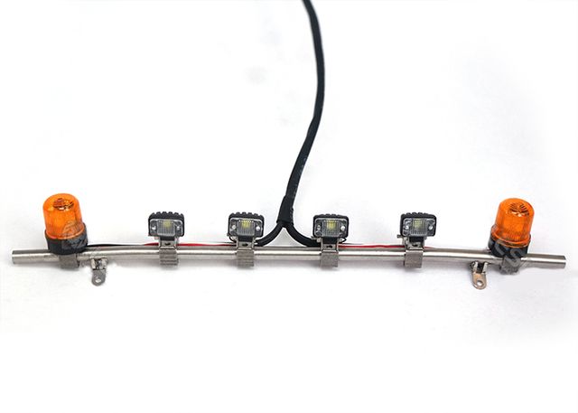 Lesu Dachlampenbuegel hinten mit Rundumleuchten und Scheinwerfern - RC-Zubehoer