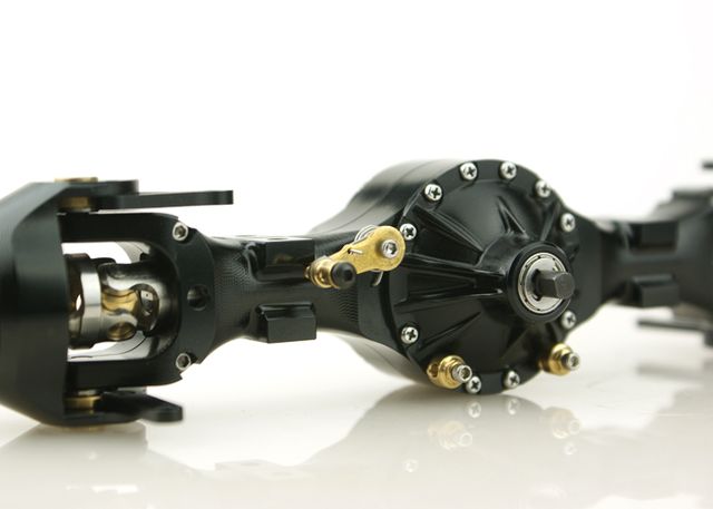 Lesu 1_16 Antriebsachse vorne ohne Durchtrieb 3_1 Metall schwarz - RC-Zubehoer
