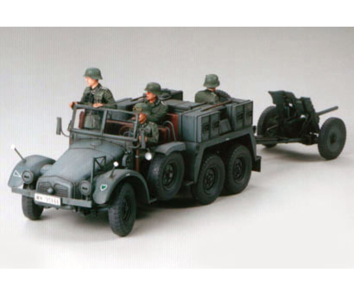 Tamiya WWII Deutsche Krupp Protze m.37mm PAK (4) 1:35 Plastik Modellbau Militär Bausatz
