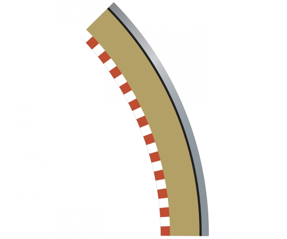 Scalextric SPORT Randstreifen Kurve R2 aus. 45(4)