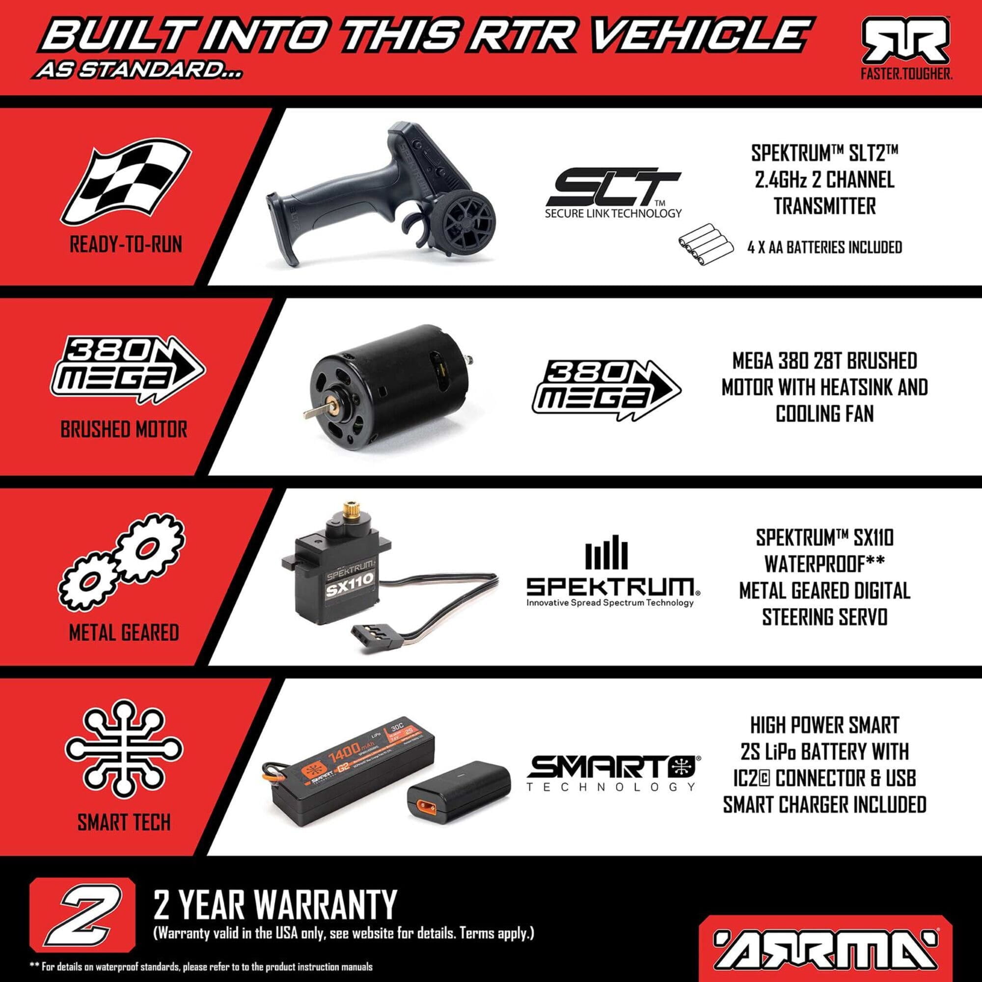 Arrma RC Mojave Grom 4X4 RTA Desert Truck 1_16 mit Akku