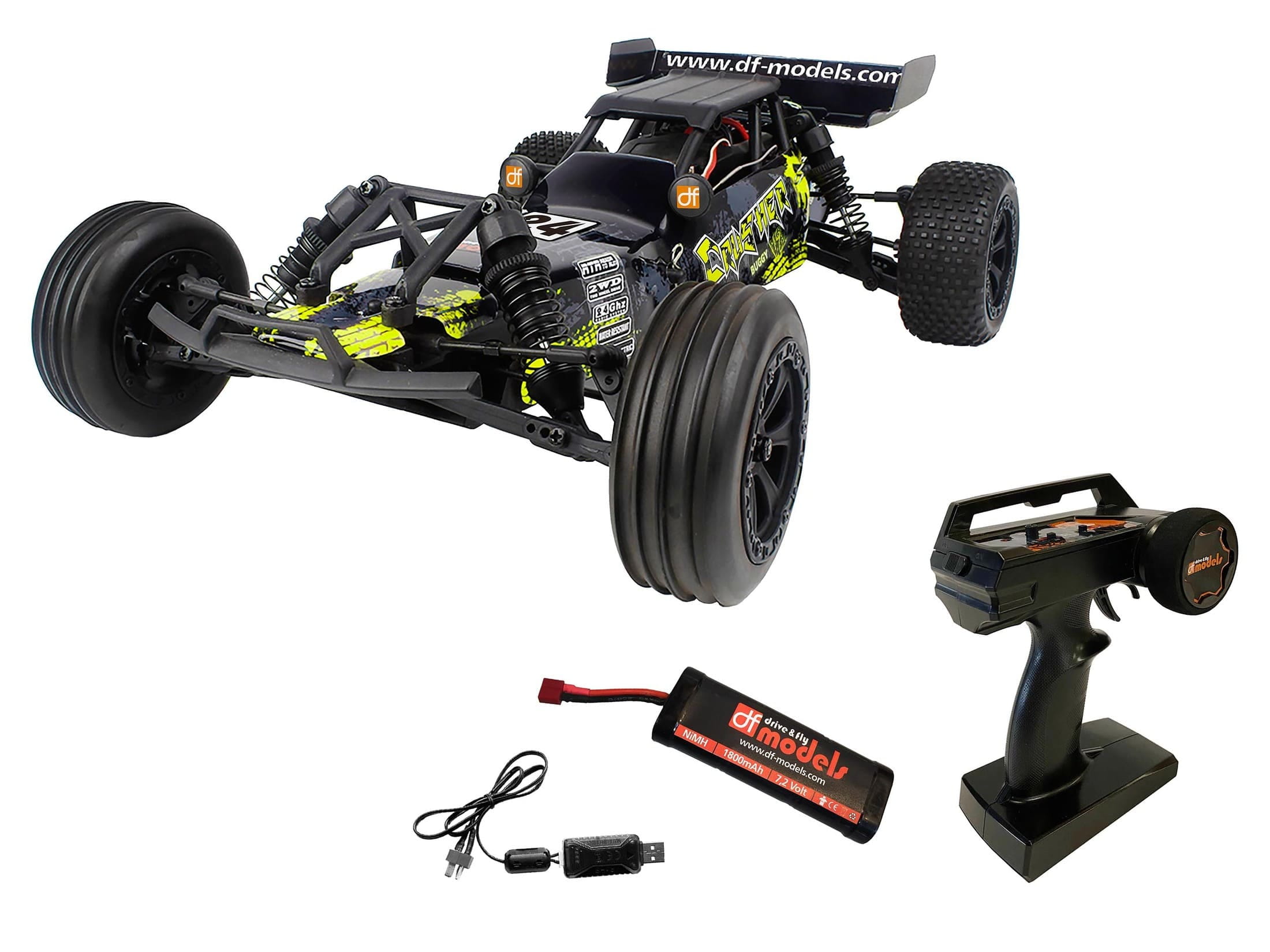 DF Models RC Crusher Race Buggy V2 1_10 RTR 2WD Schwarz Crusher Race Buggy V2 RTR 2WD