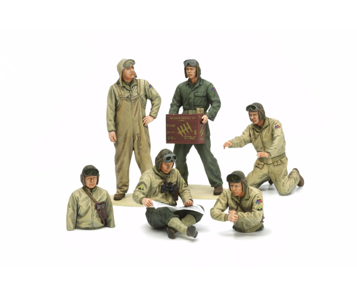 Tamiya Figuren US Panzerbesatzung (6) 1:35 Plastik Modellbau Militär Bausatz