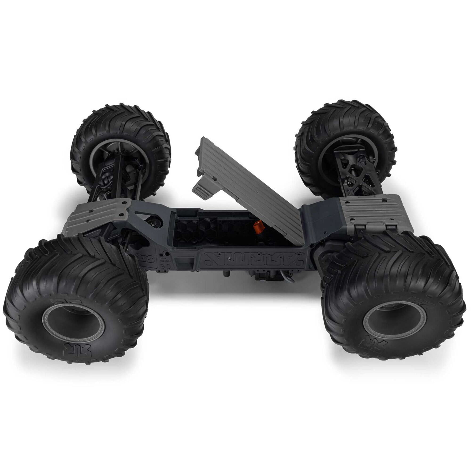 ARRMA GORGON MT 2WD RTR Monster Truck Gun Metal_ RC Fahrzeug mit Akku und Ladegeraet