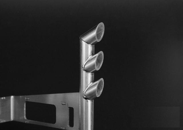 Lesu 1_14 Auspuff _Side Pipe_ 3 fach Metall - RC-Zubehoer