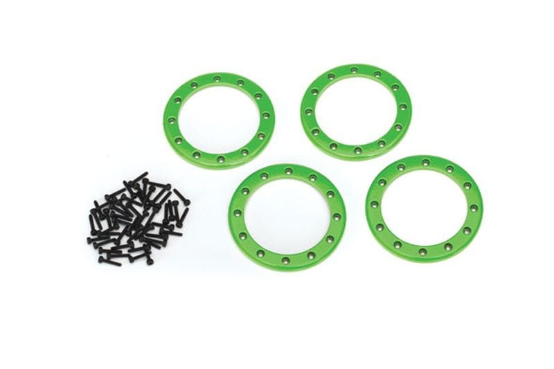 Traxxas Beadlock Rings Gruen _2.2'_ Alu _4_ _ Schrauben - RC-Zubehoer