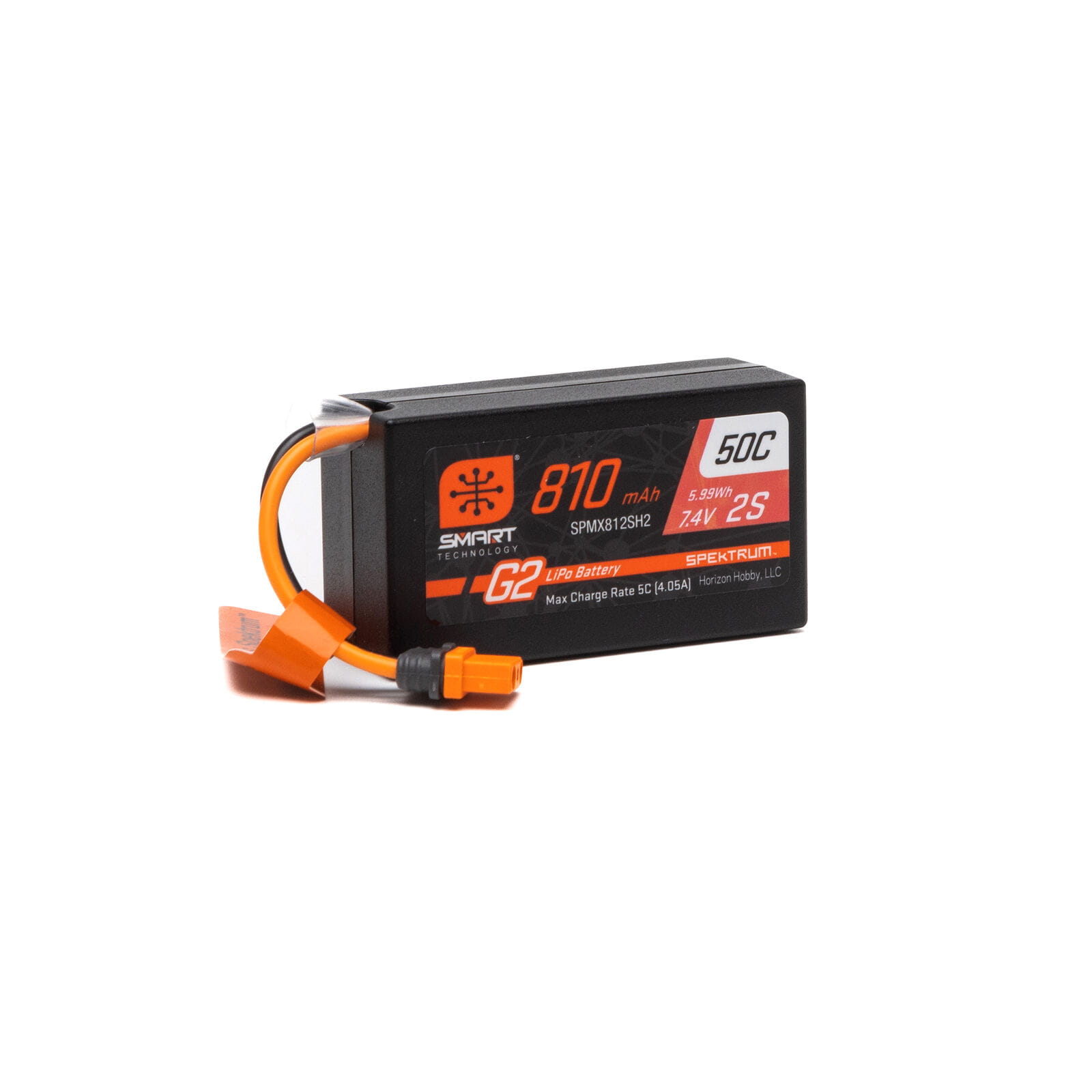 Spektrum Lipo Akku 7,4V 810mAh 2S Smart G2 50C IC2 Spektrum Lipo Akku 7,4V 810mAh 2S Smart G2 50C IC2