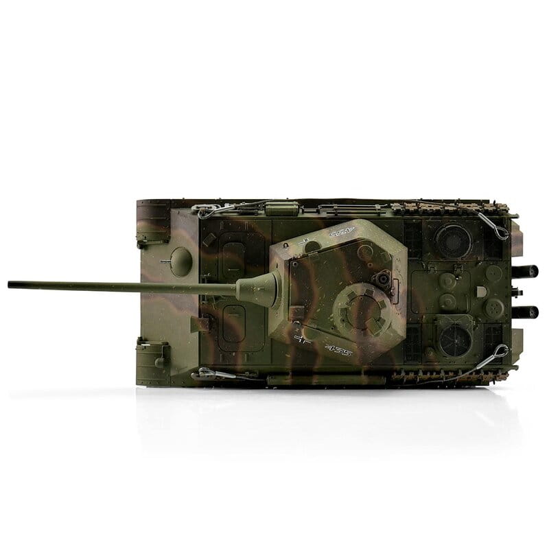 Torro Panther F RC Panzer 1_16 Pro IR Kanonen-Rauch Vollmetall Tarn Holzkiste