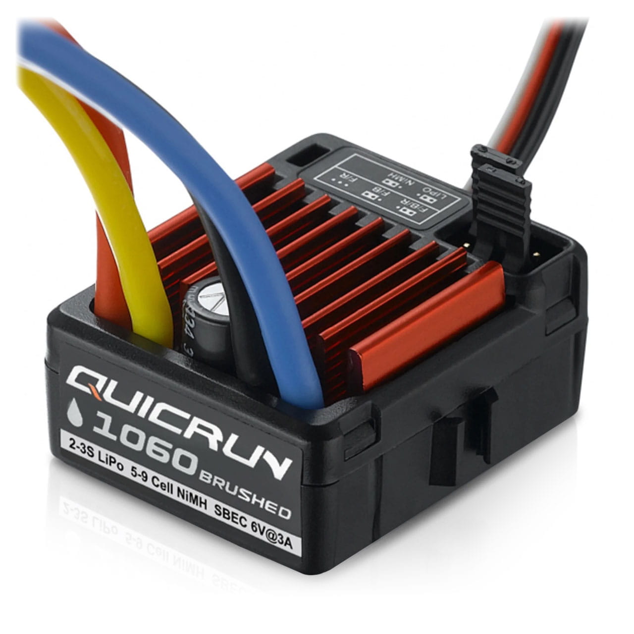 Hobbywing QuicRun 1060 Brushed Regler T-Stecker 60A fuer 1_10 RC-Modelle_