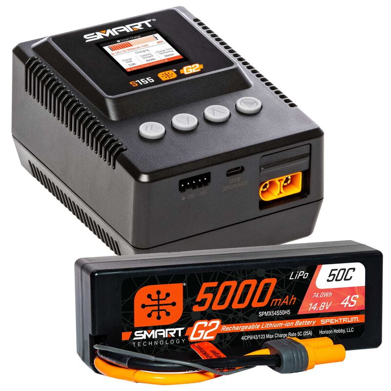 SPEKTRUM 4S Lipo Akku mit S155 Ladegeraet spektrum akku lader set