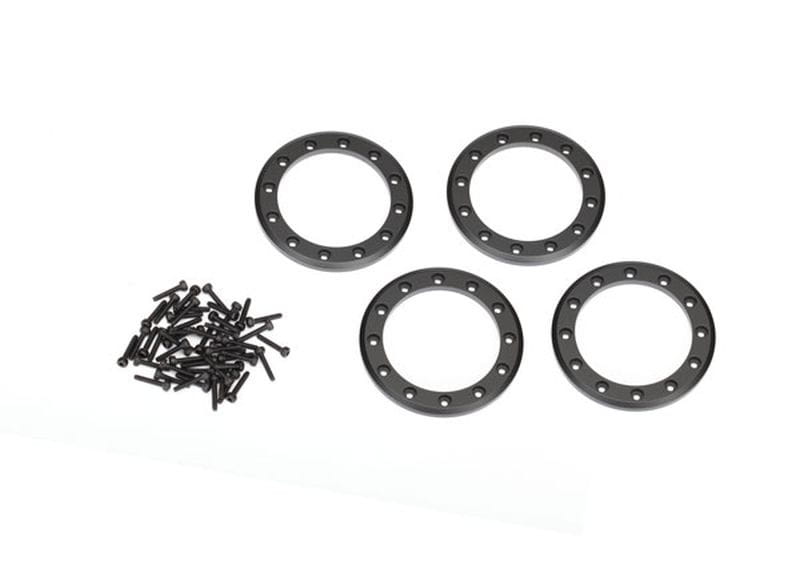 Traxxas Beadlock Rings Schwarz _1.9'_ Alu _4_ _ Schrauben - RC-Zubehoer