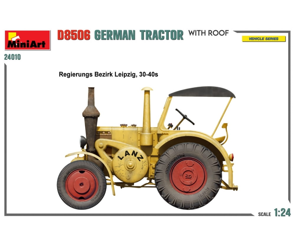 MiniArt 1:24 Dt. Traktor D8506 m. Kabinendach Plastik Modellbau