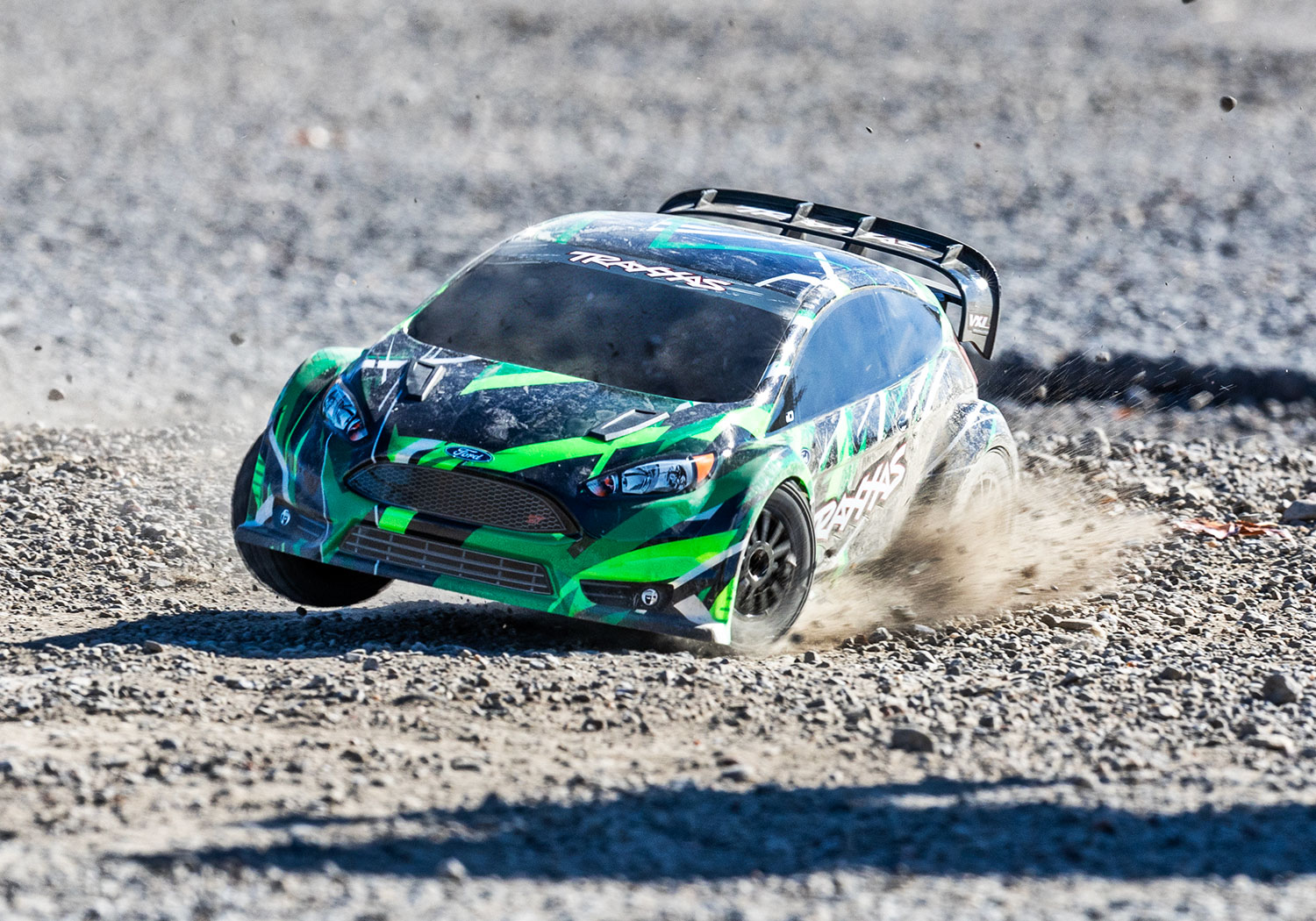 Traxxas Ford Fiesta ST Rally VXL Brushless RC Auto Gruen