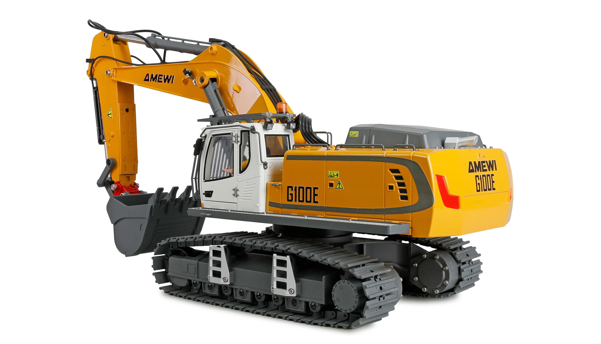 Amewi G100E Vollmetall RC Bagger 1_18 XXL RTR mit Anbaugeraeten