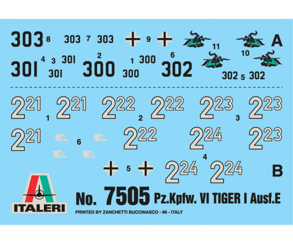 Italeri 1:72 Panzer VI Tiger I Ausf. E Militär Plastik Modellbau Bausatz