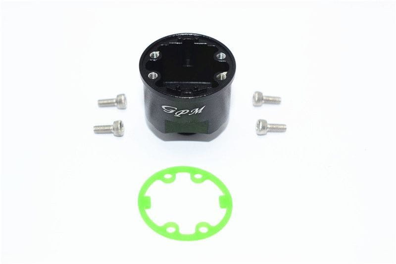 GPM Alu Differential Gehaeuse v_h schwarz fuer Traxxas 1_10 E-Revo alt_ Rustler_ Stampede_ Slash_ Hoss