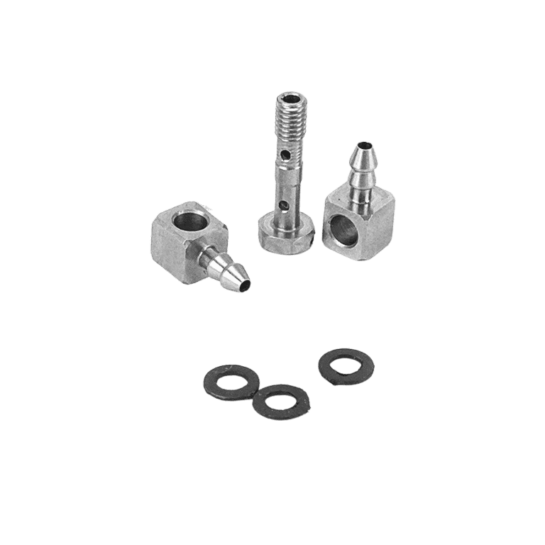 Lesu Hydraulik Doppel-Nippel Winkel M3 fuer 3_2mm Schlauch - RC-Zubehoer