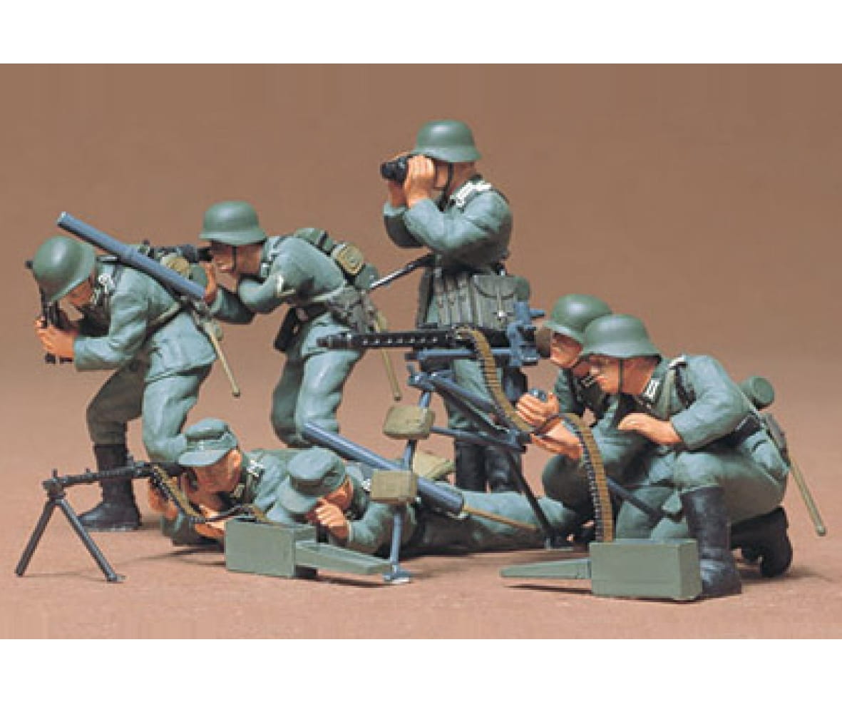 Tamiya Figuren Set Deutsche MG Truppen 1:35 Plastik Modellbau Militär Bausatz