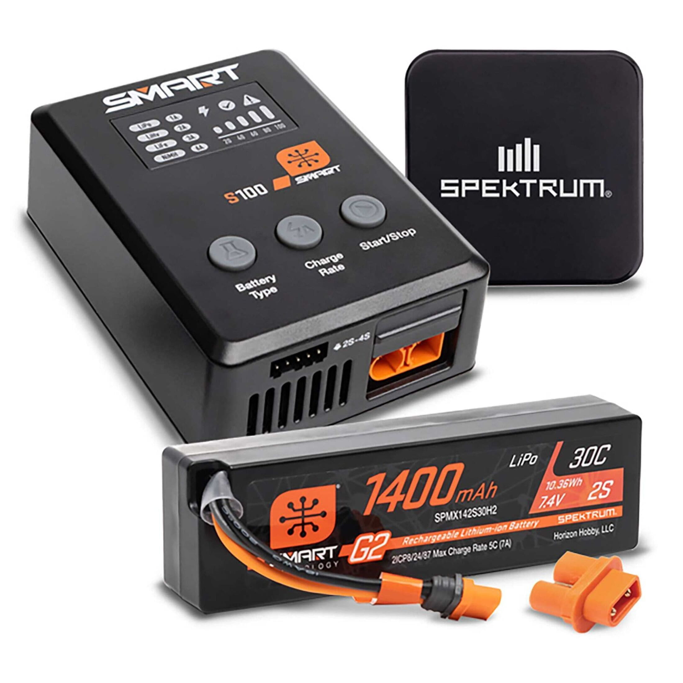 Spektrum Bundle 2S Lipo Akku-Ladegeraet-Netzteil spektrum-bundle-lipo-akku-7-4v-ladegeraet-65w-netzteil-set