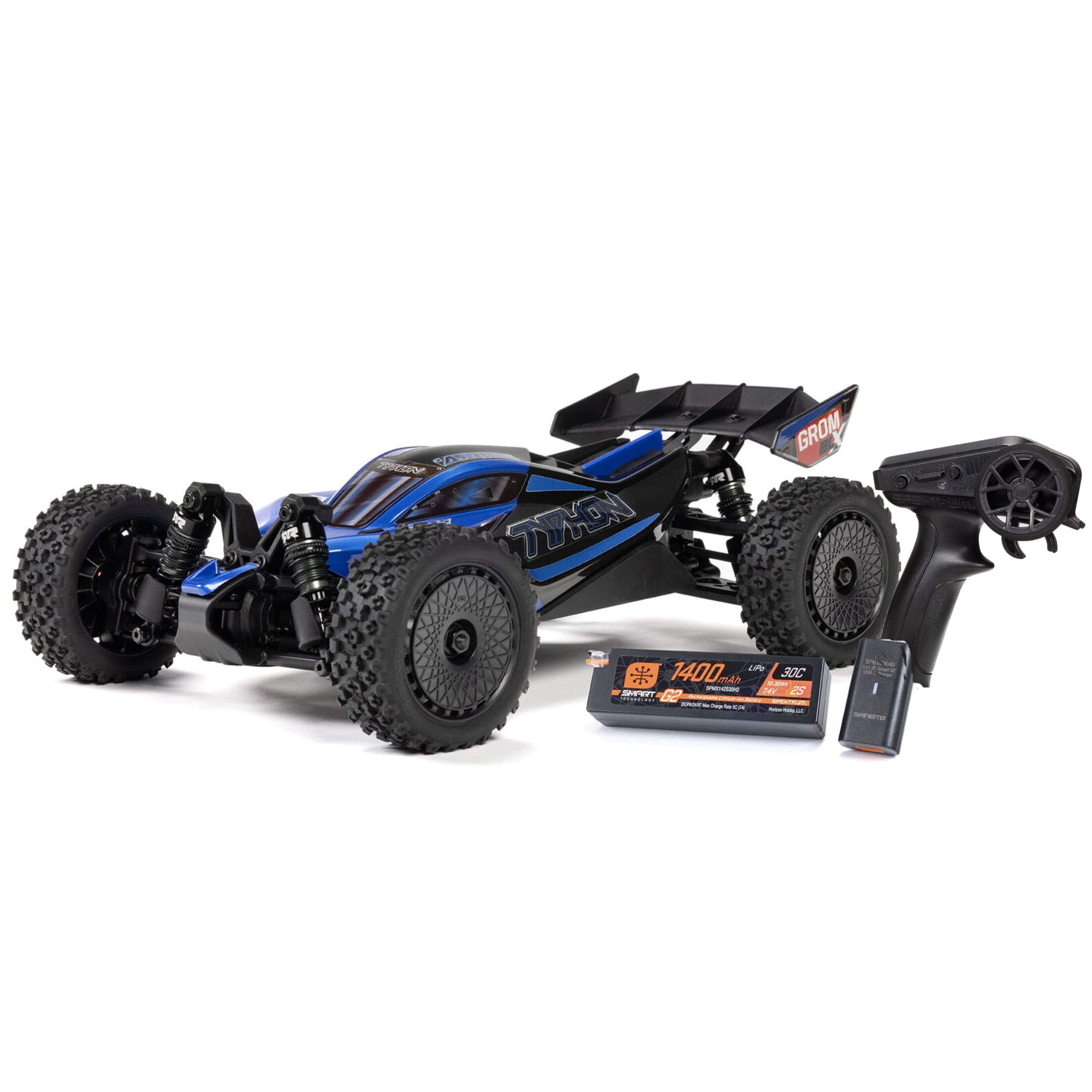ARRMA RC Buggy Typhon Grom 223S Small Brushless RTR Blau mit Akku und Lader arrma-typhon-grom-small-223s-brushless-elektro-buggy-rtr-akku-lader-blau
