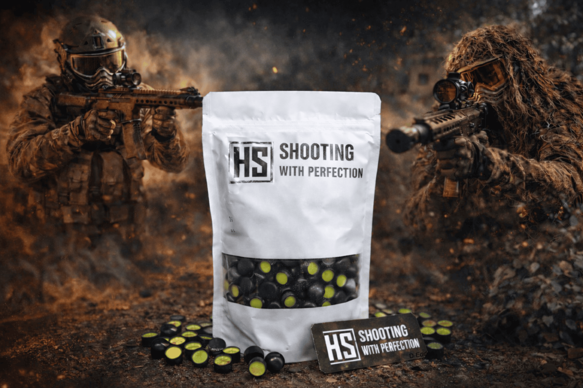 HS Projectiles Trainingsprojektile Paintball 25 Stueck Schwarz Gelb MagFed