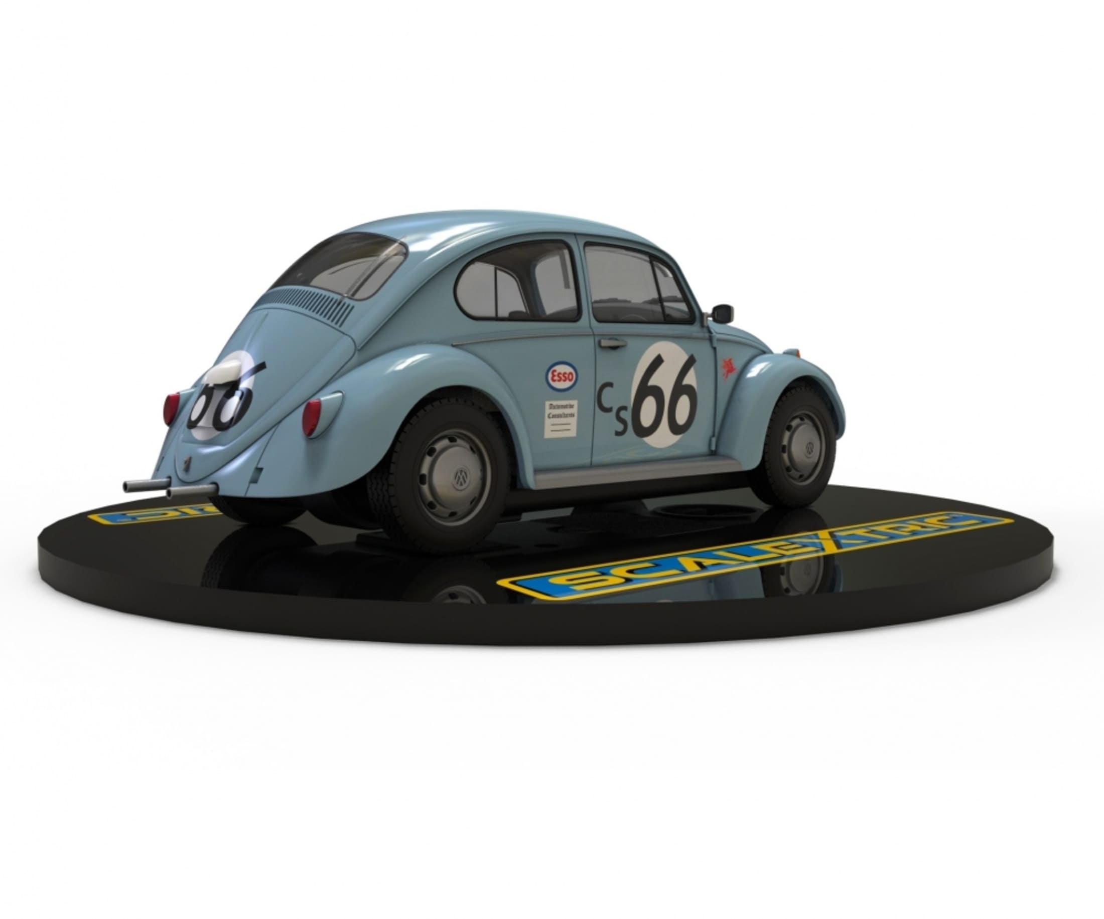 Scalextric 1_32 Volkswagen Kaefer #66 Bla Slotcar - Rennbahnauto - RC-Zubehoer