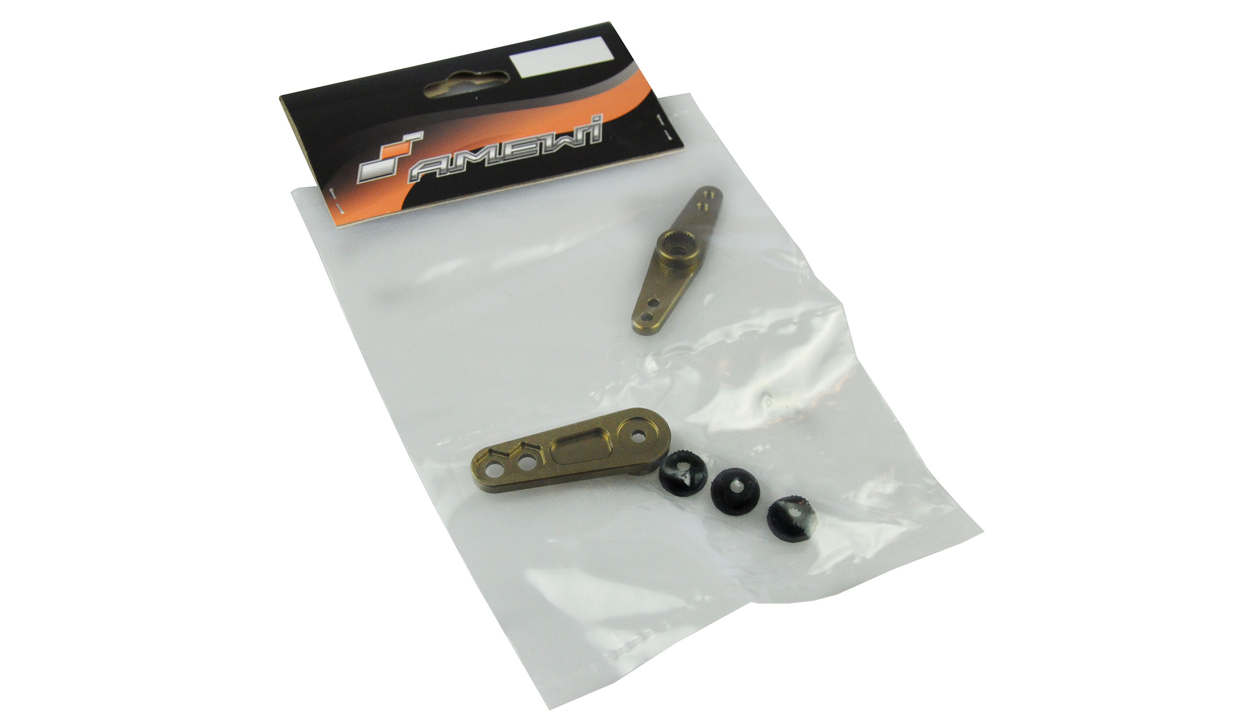 Amewi Servo Horn Aluminium fuer Lenkung _ Gas- _Bremse gun metal - RC-Zubehoer
