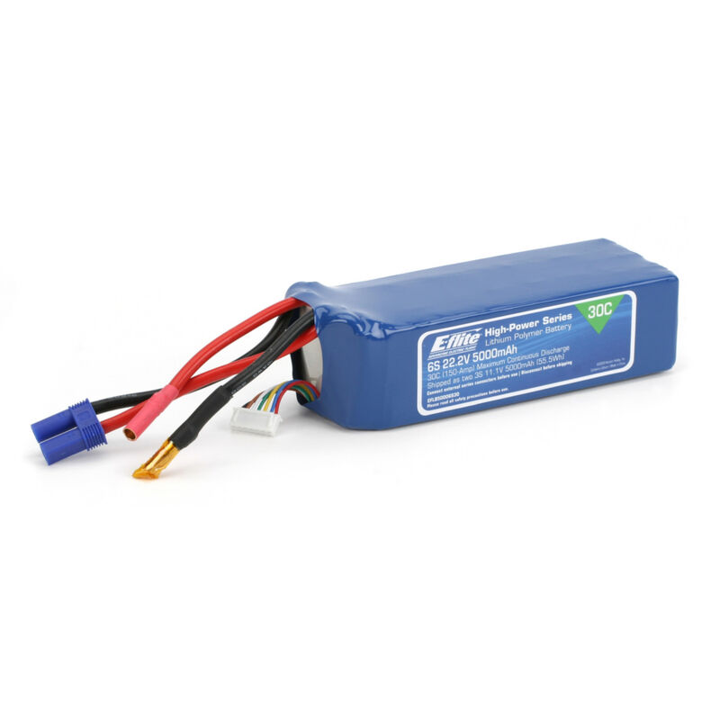 E-flite 6S 22,2V 5000mAh 30C LiPo-Akku m. EC5-Stecker