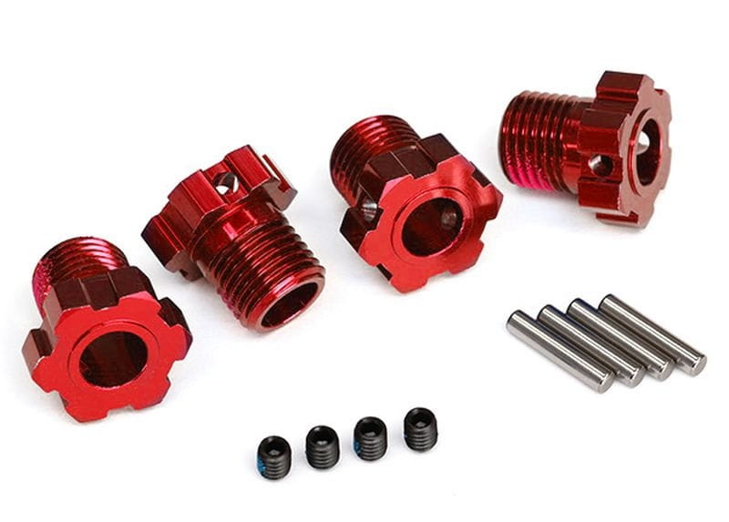 Traxxas Radmitnehmer splined 17mm rot eloxiert