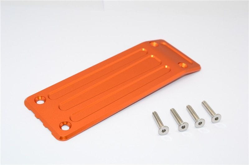GPM Alu Unterschutzplatte hinten orange fuer Traxxas X-MAXX - RC-Zubehoer