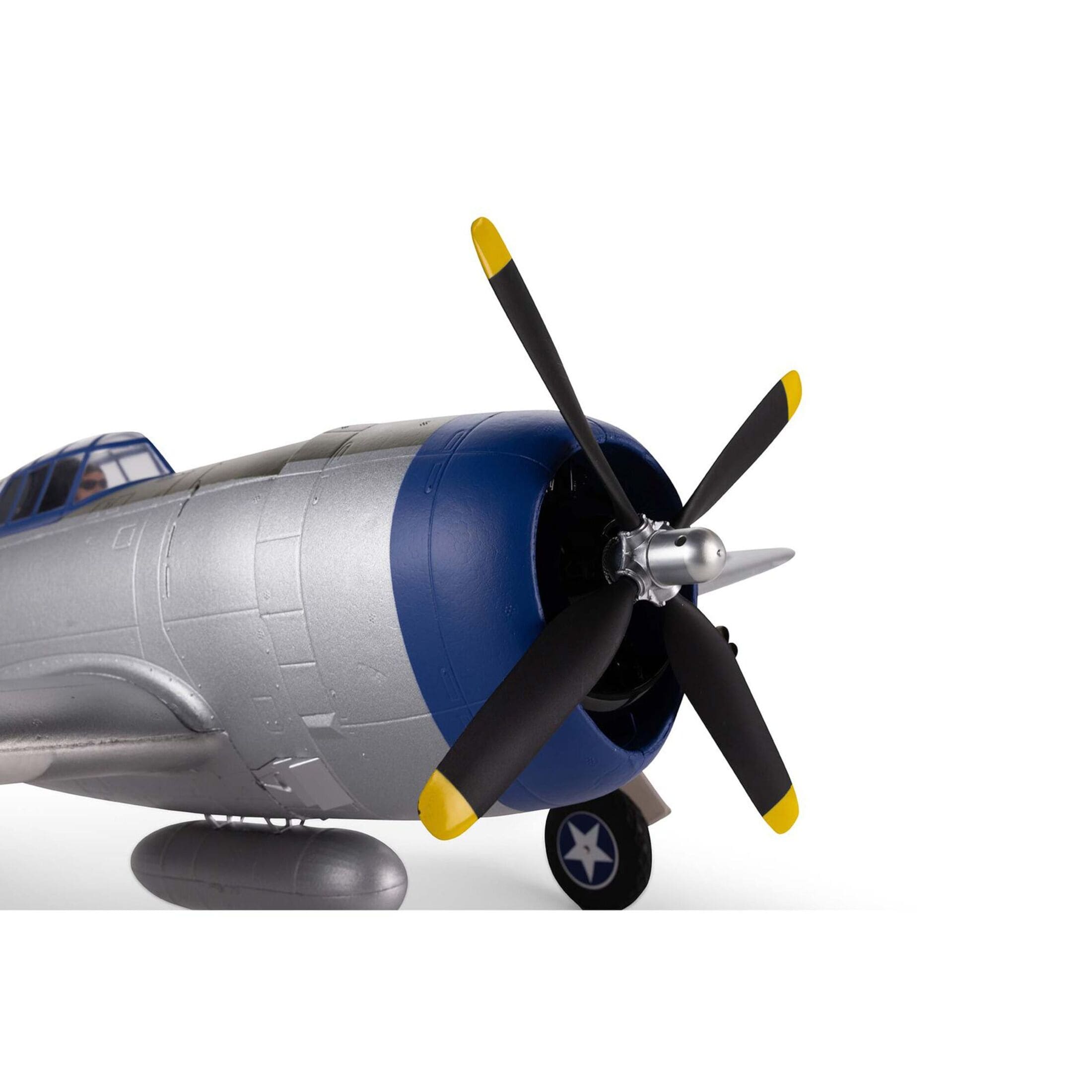 E-flite P-47 Razorback 1.2m RC Flugzeug BNF Basic mit AS3X _ SAFE Select - RC-Zubehoer