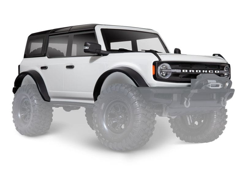 Traxxas Karosserie 2021 Ford Bronco Oxford weiss lackiert _ Anbau-Teile - RC-Zubehoer