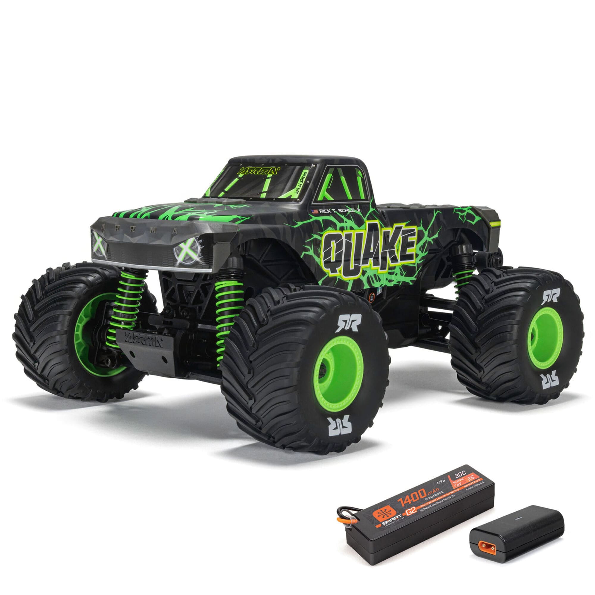 ARRMA Quake Grom 4x4 RTR 1_16 Monster Truck in Gruen mit Akku und Ladegeraet