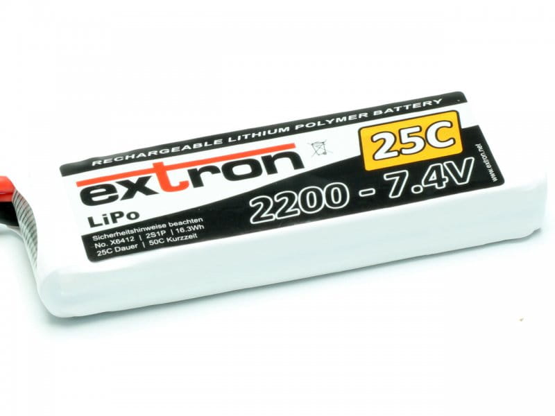 Extron LiPo Akku Extron X2 2200 - 7_4V _25C _ 50C_ - RC-Zubehoer