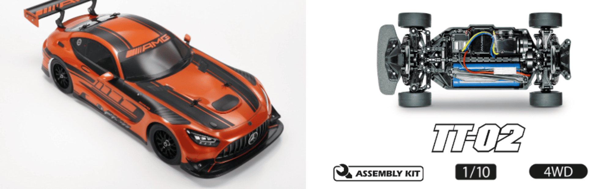 Tamiya Mercedes-AMG GT3 EVO TT-02 RC 1_10 Bausatz