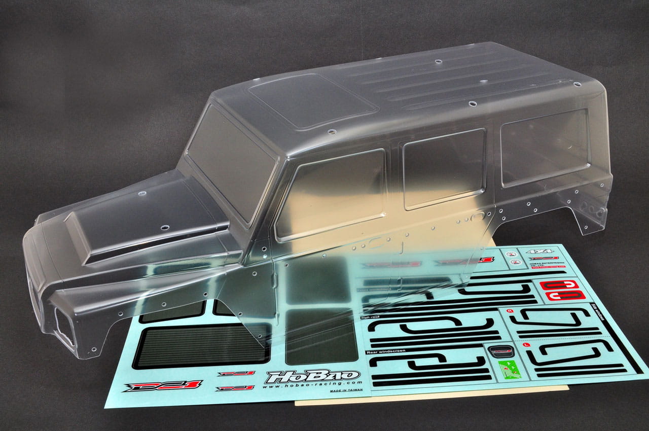 HoBao Karosserie Lexan DC-1 klar mit Aufklebebogen