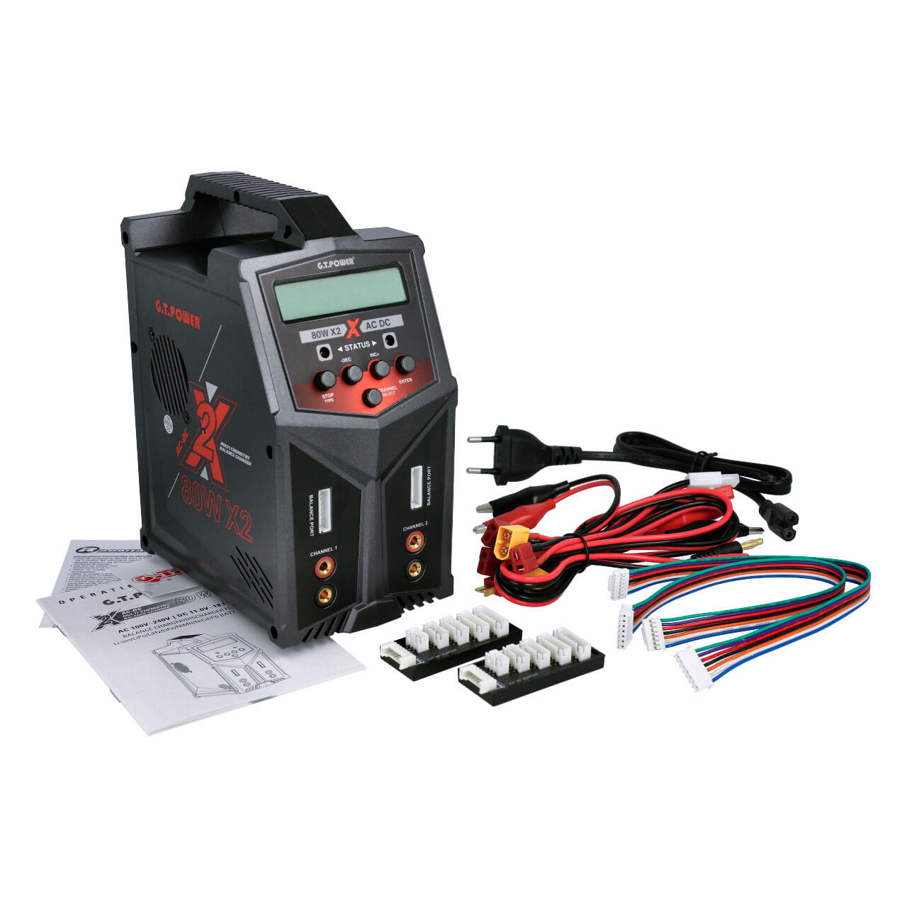 GT Hobbies RC Ladegerät X2  LiPo 1-6s 80W AC