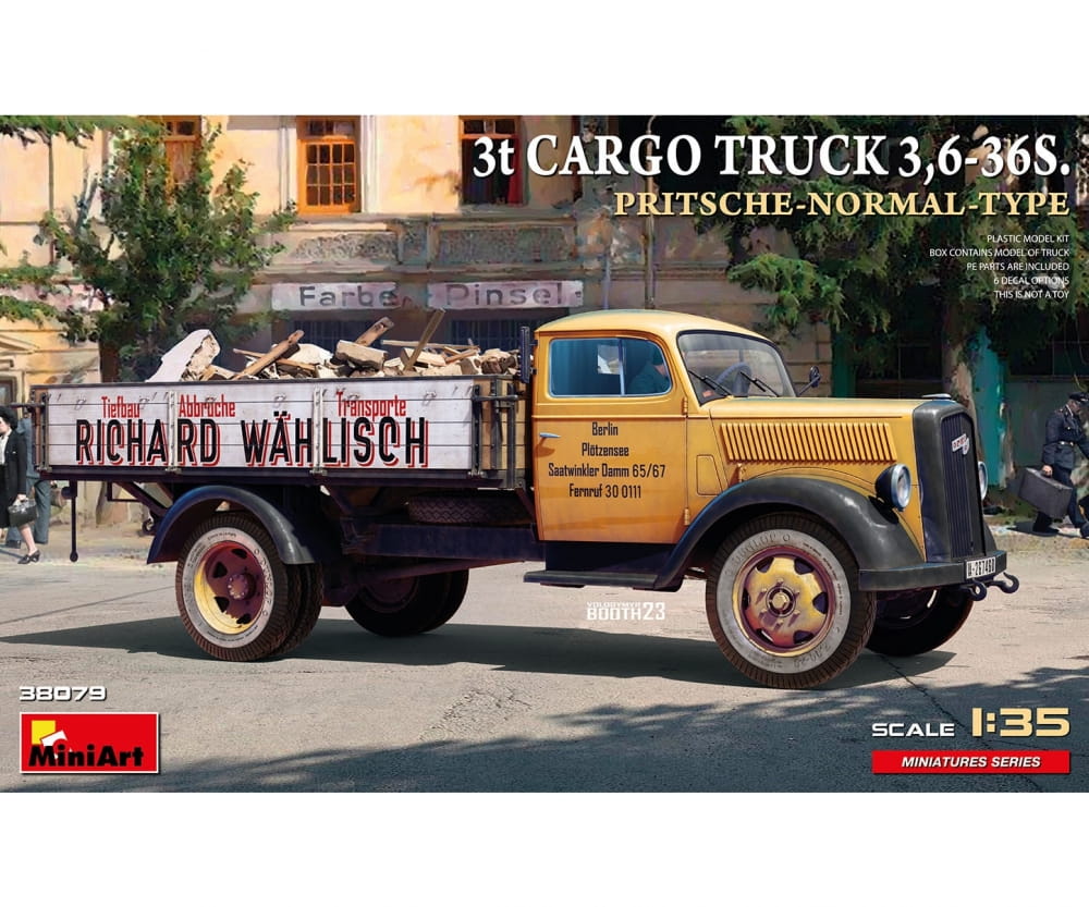 miniart 1 35 3t cargo truck 3 6 36s pritschenw plastik modellbausatz MiniArt 1_35 3t Cargo Truck 3_6-36S Pritschenw. Plastik Modellbausatz - RC-Zubehoer